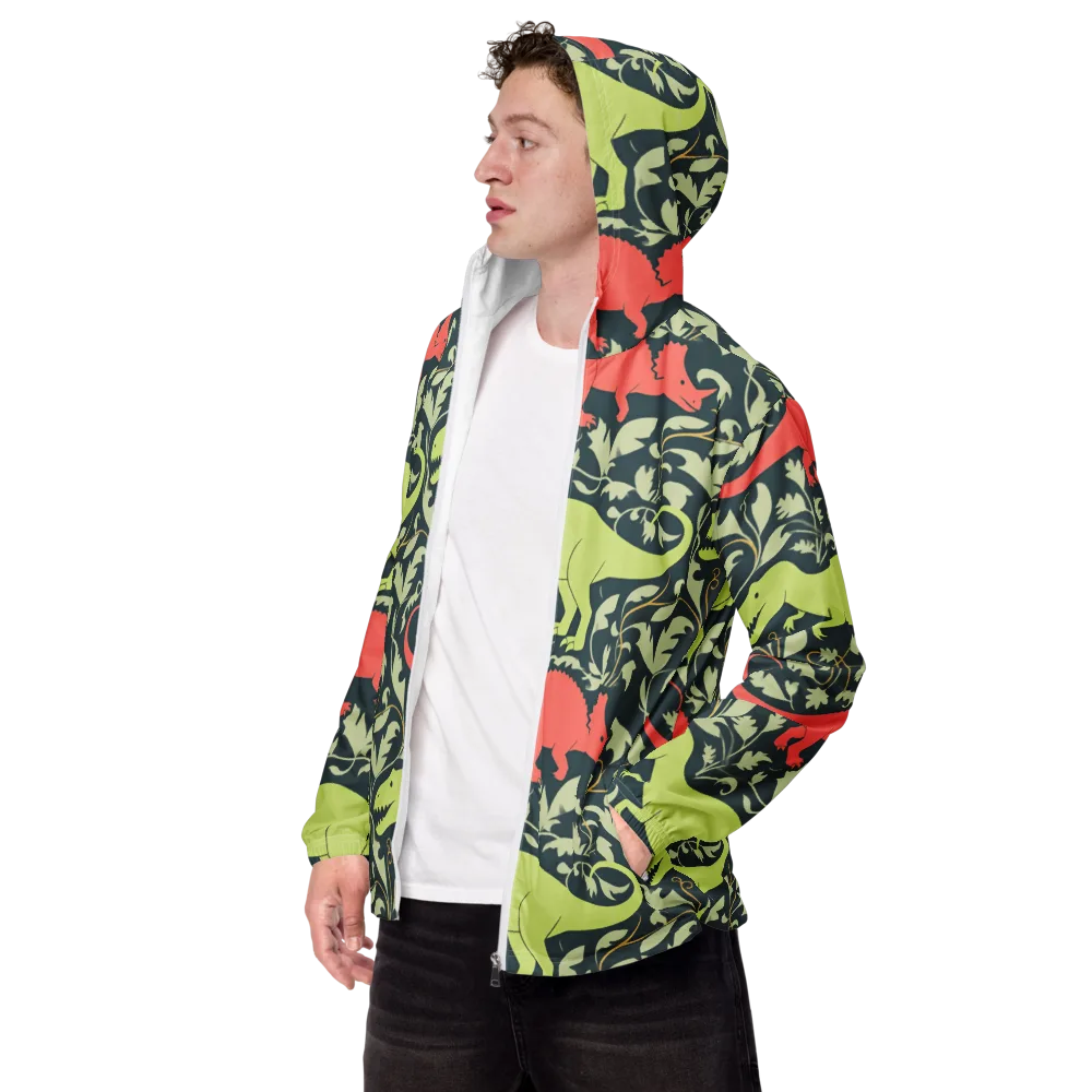 Jurassic Vine on Men's Windbreaker — Left Front