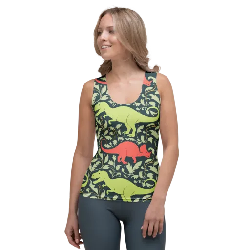 Jurassic Vine on a Women's Tank Top