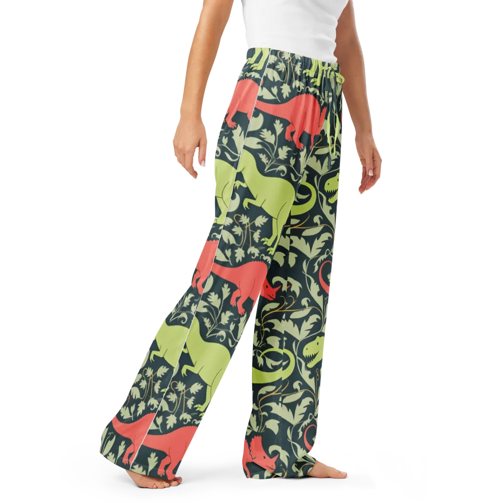 Jurassic Vine on Women's Pajama Pants — Right Front