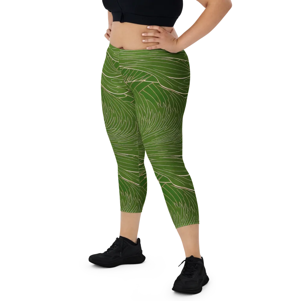 Jade Featherflow on Capri Leggings — Front