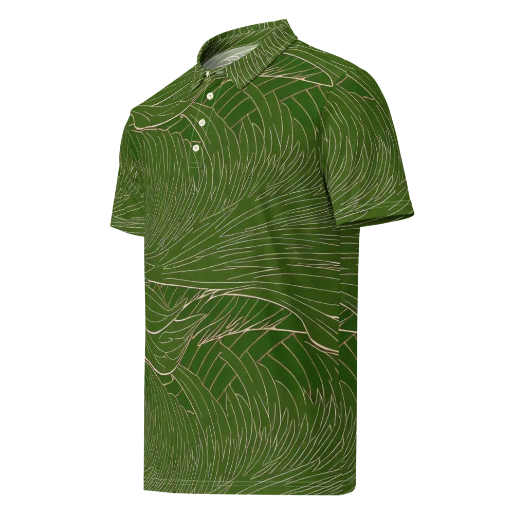 Jade Featherflow on Men's Slim Fit Polo Shirt — Left Front