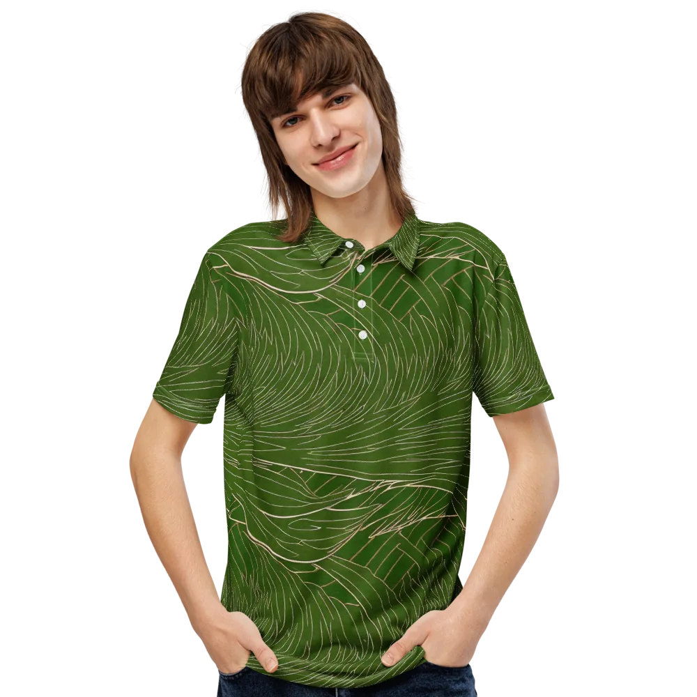 Jade Featherflow on Men's Slim Fit Polo Shirt — Front