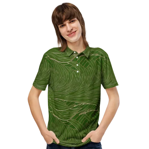 Jade Featherflow on a Men's Slim Fit Polo Shirt