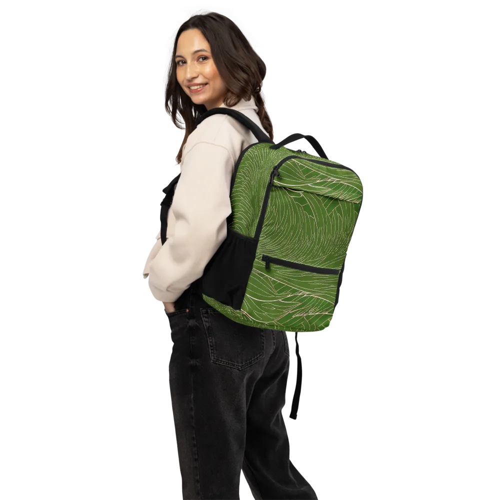 Jade Featherflow on Utility Backpack — Back