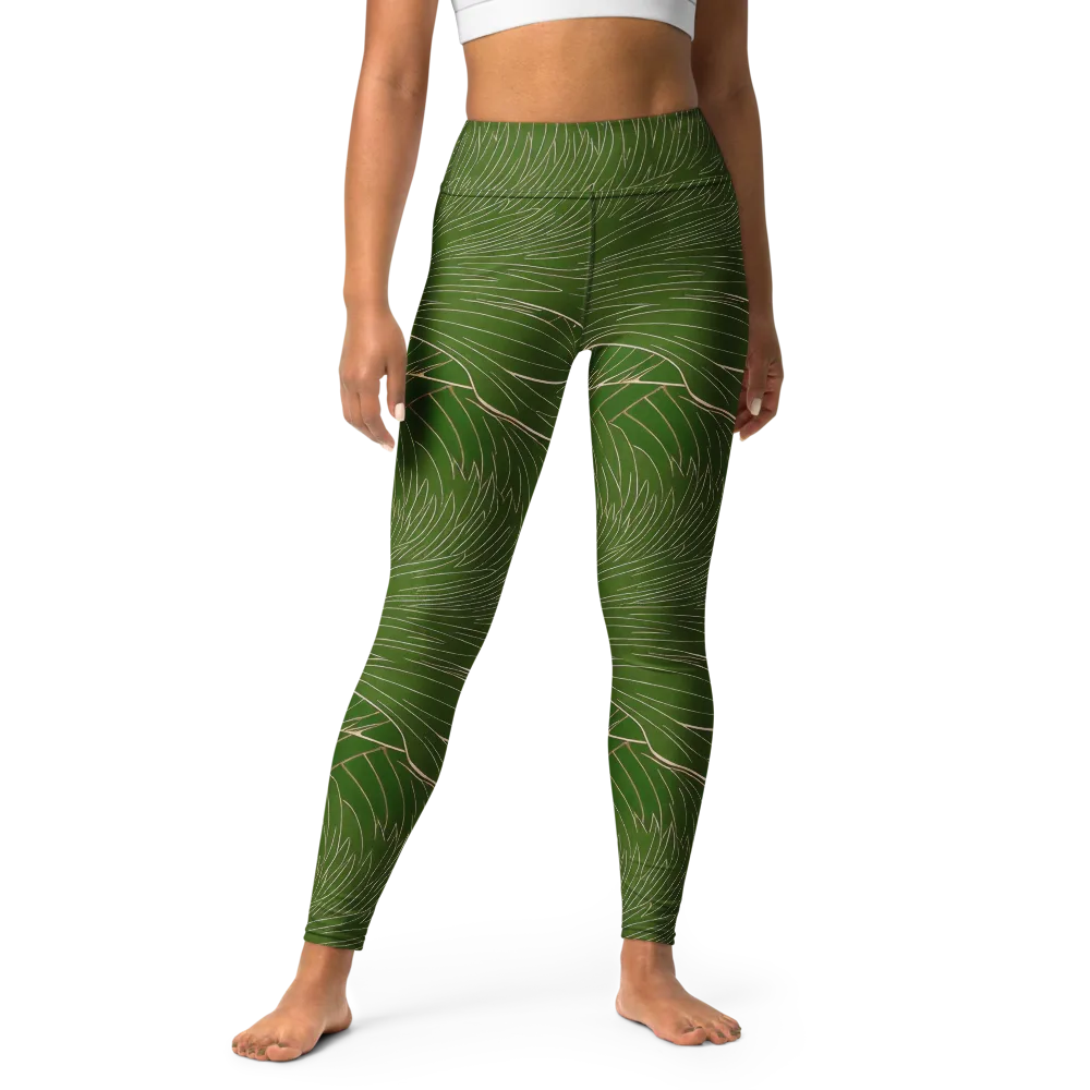 Jade Featherflow on Yoga Leggings — Front