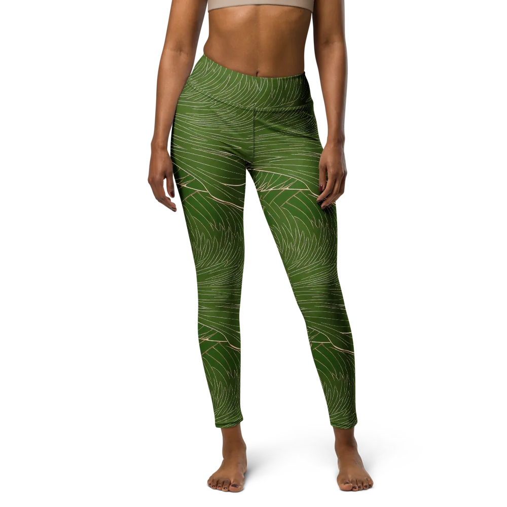 Jade Featherflow on Yoga Leggings — Front