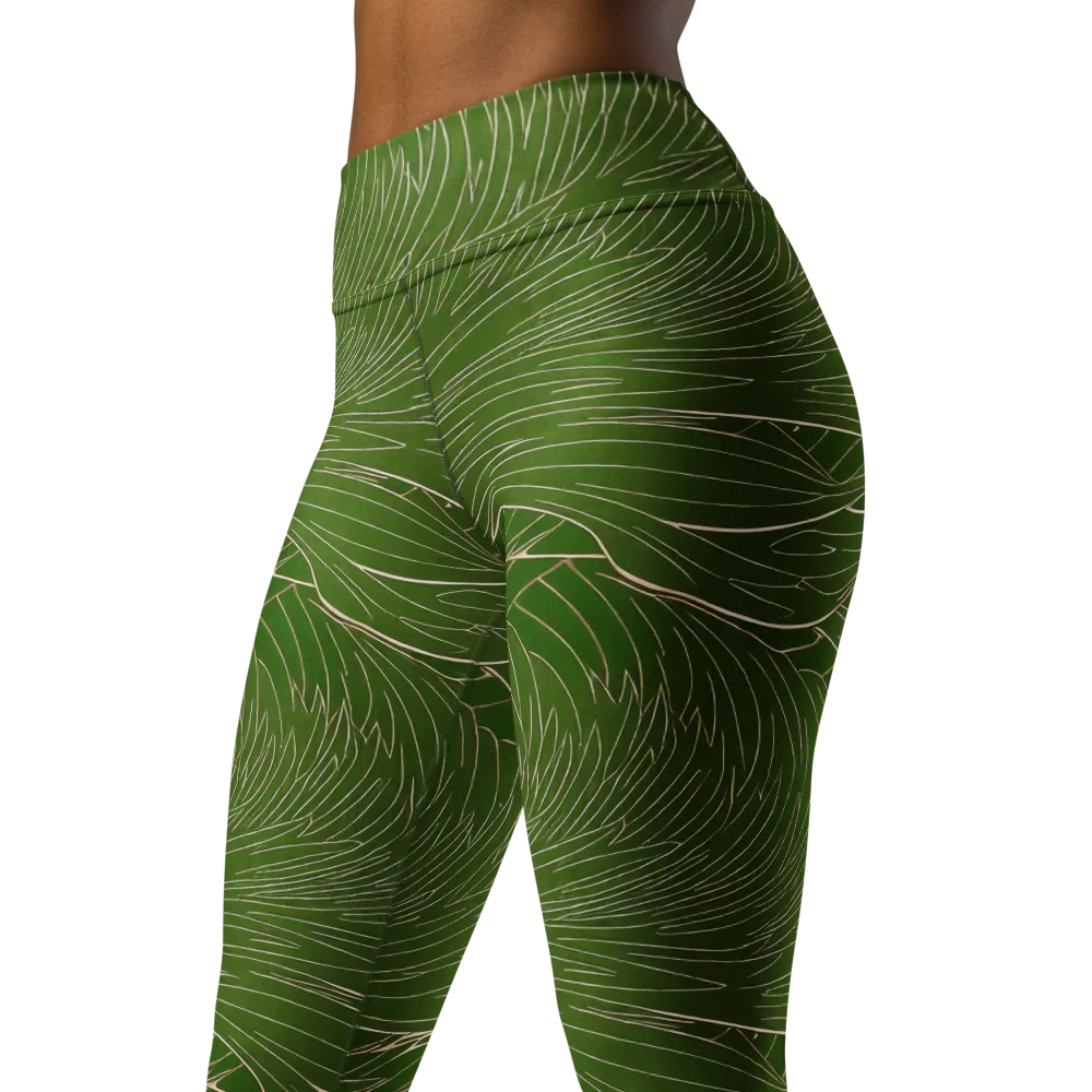 Jade Featherflow on Yoga Leggings — Left Front