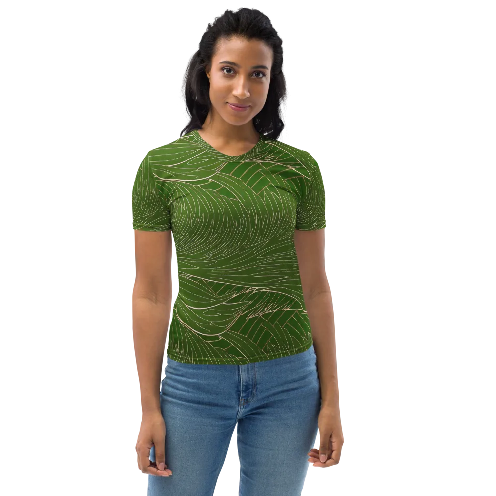 Jade Featherflow on Women's Crew Neck T-Shirt — Front