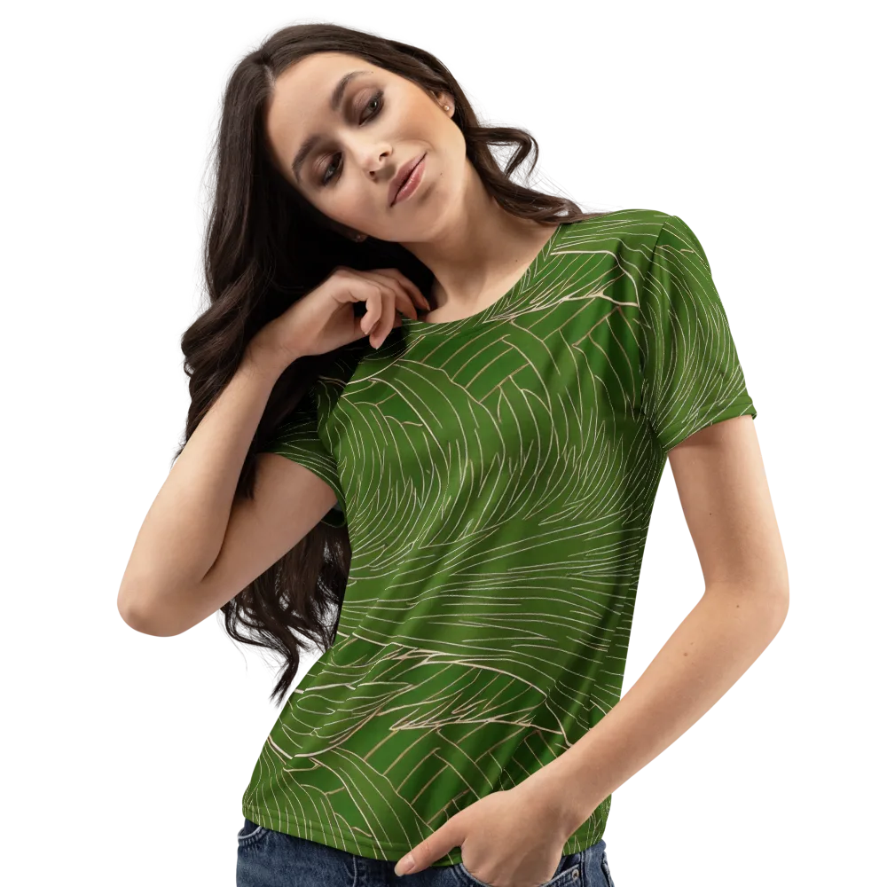 Jade Featherflow on Women's Crew Neck T-Shirt — Left Front