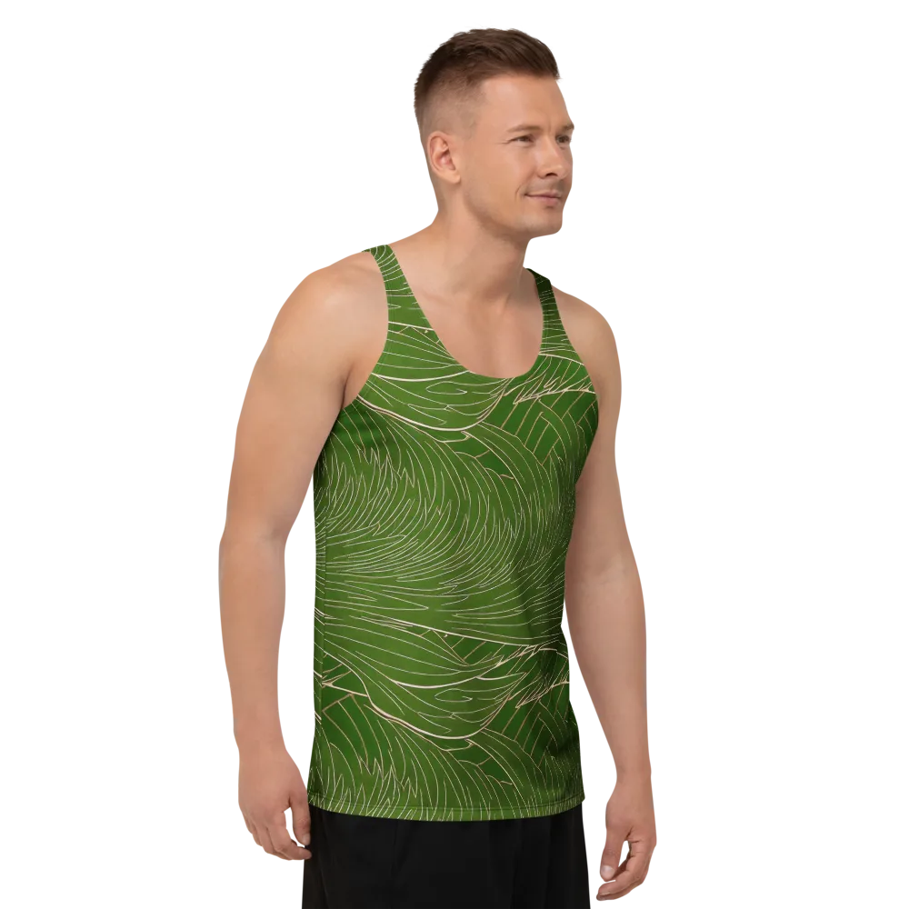 Jade Featherflow on Men's Tank Top — Right Front