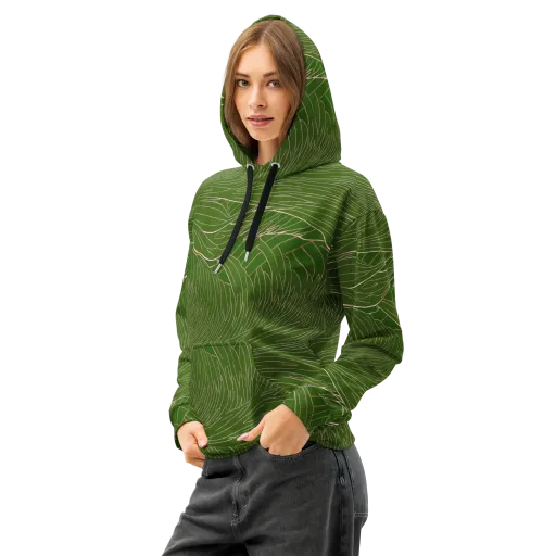 Jade Featherflow on a Cotton Hoodie