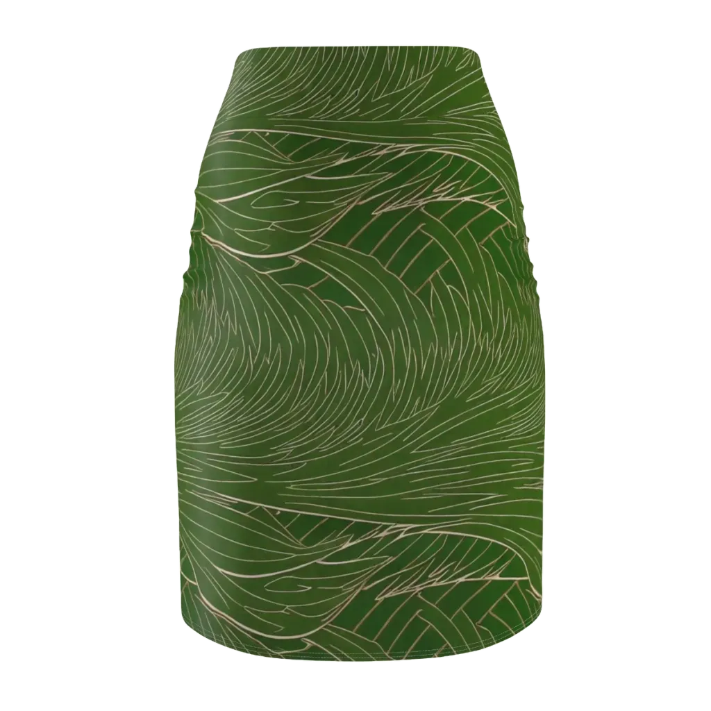 Jade Featherflow on Pencil Skirt — Back