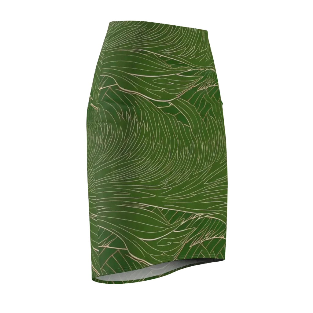 Jade Featherflow on Pencil Skirt — Front Side