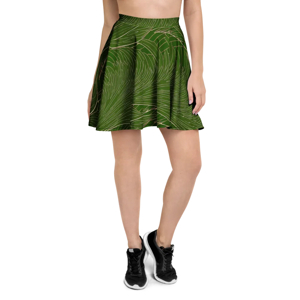 Jade Featherflow on Skater Skirt — Front