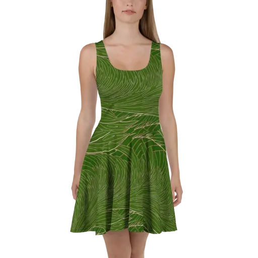 Jade Featherflow on a Skater Dress