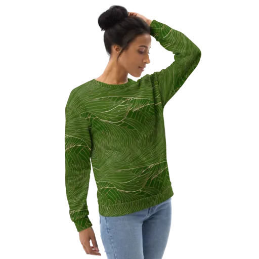 Jade Featherflow on a Sweatshirt