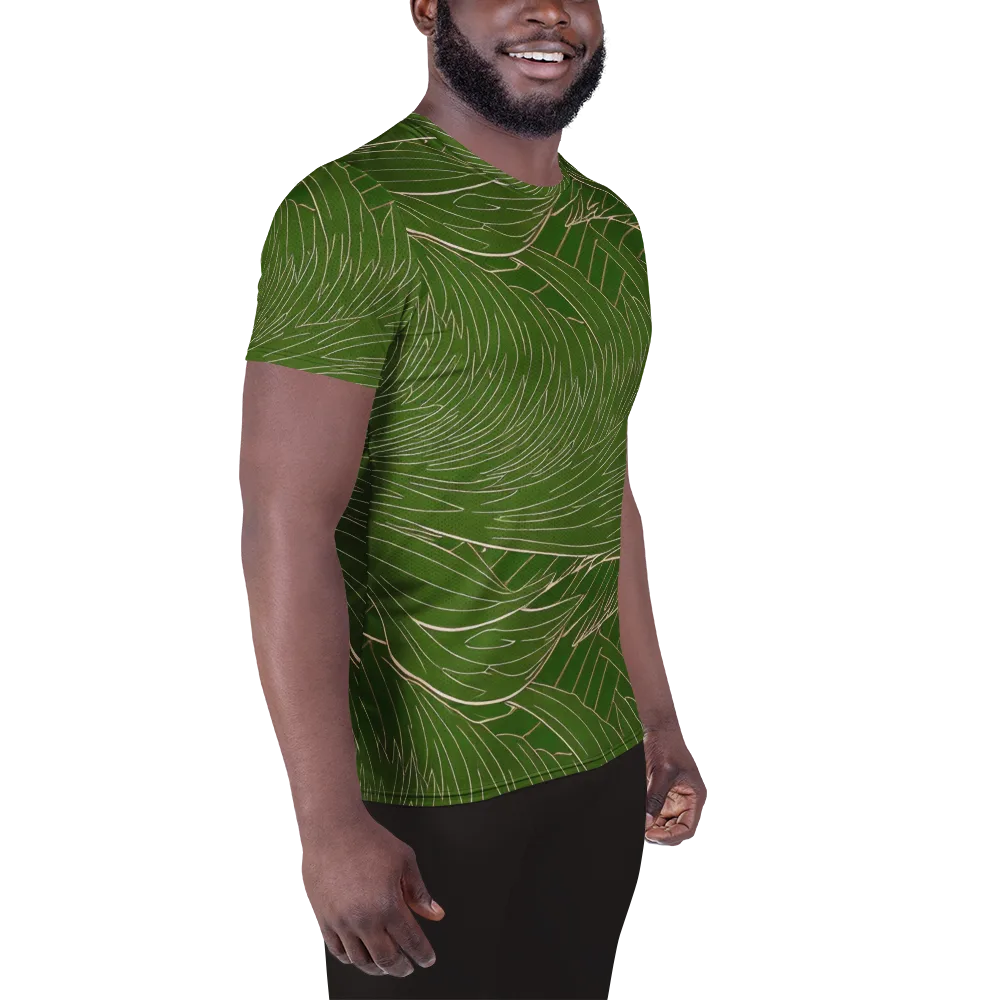 Jade Featherflow on Men's Athletic T-Shirt — Right