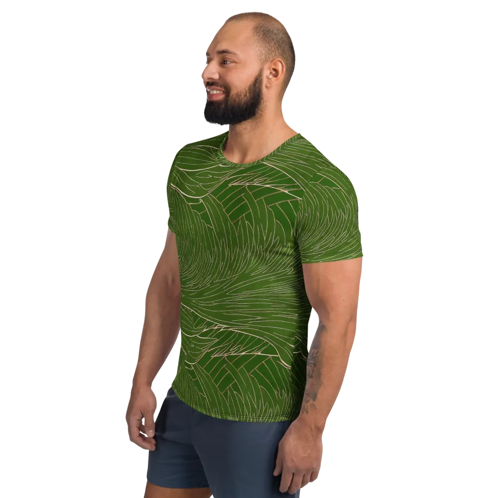 Jade Featherflow on Men's Athletic T-Shirt — Left