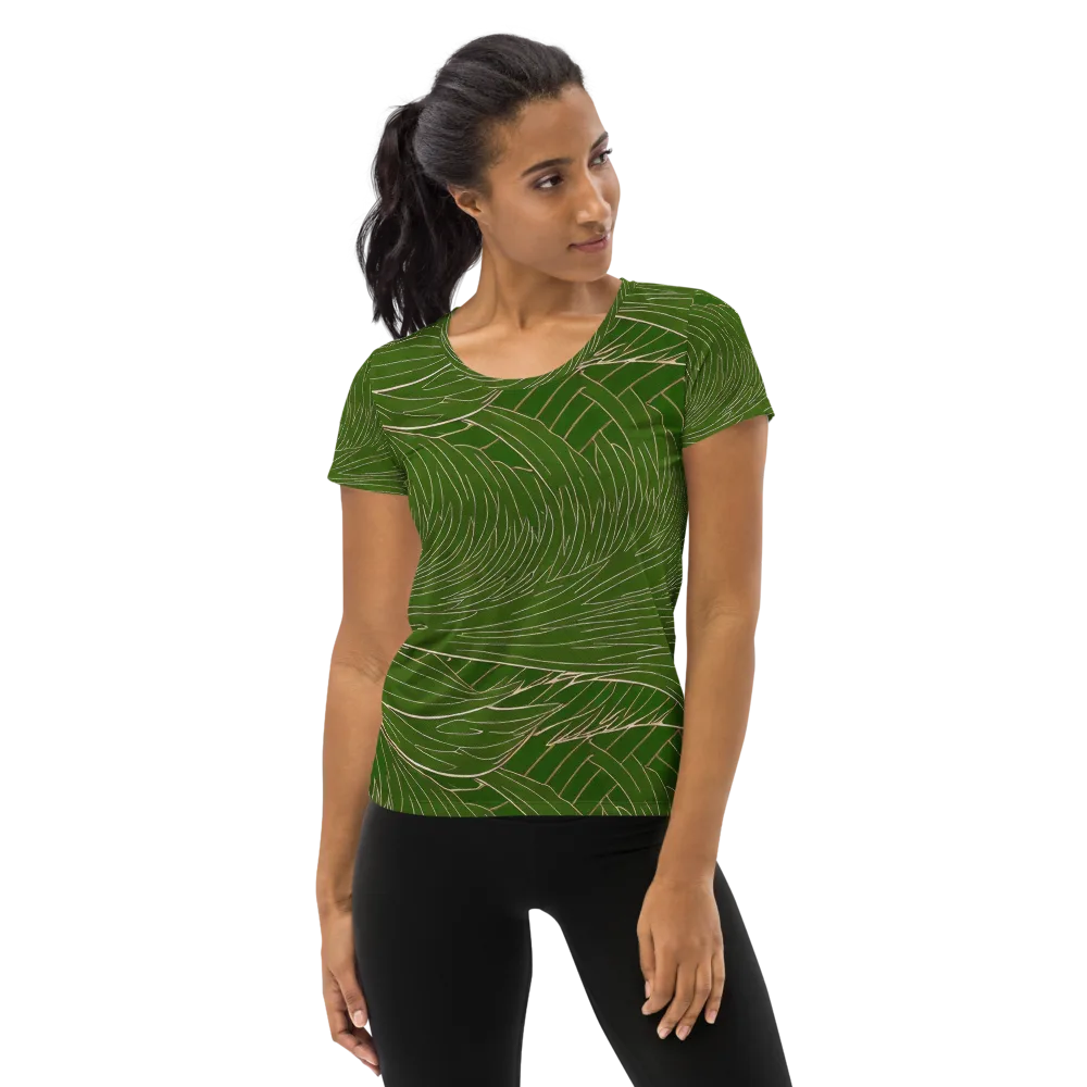 Jade Featherflow on Women's Athletic T-Shirt — Front
