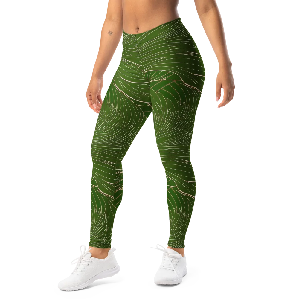 Jade Featherflow on Leggings — Left Front