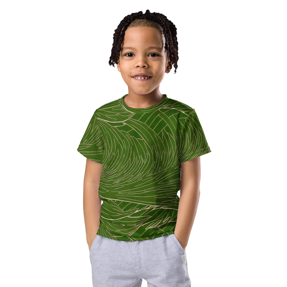 Jade Featherflow on Kids Crew Neck T-Shirt — Front