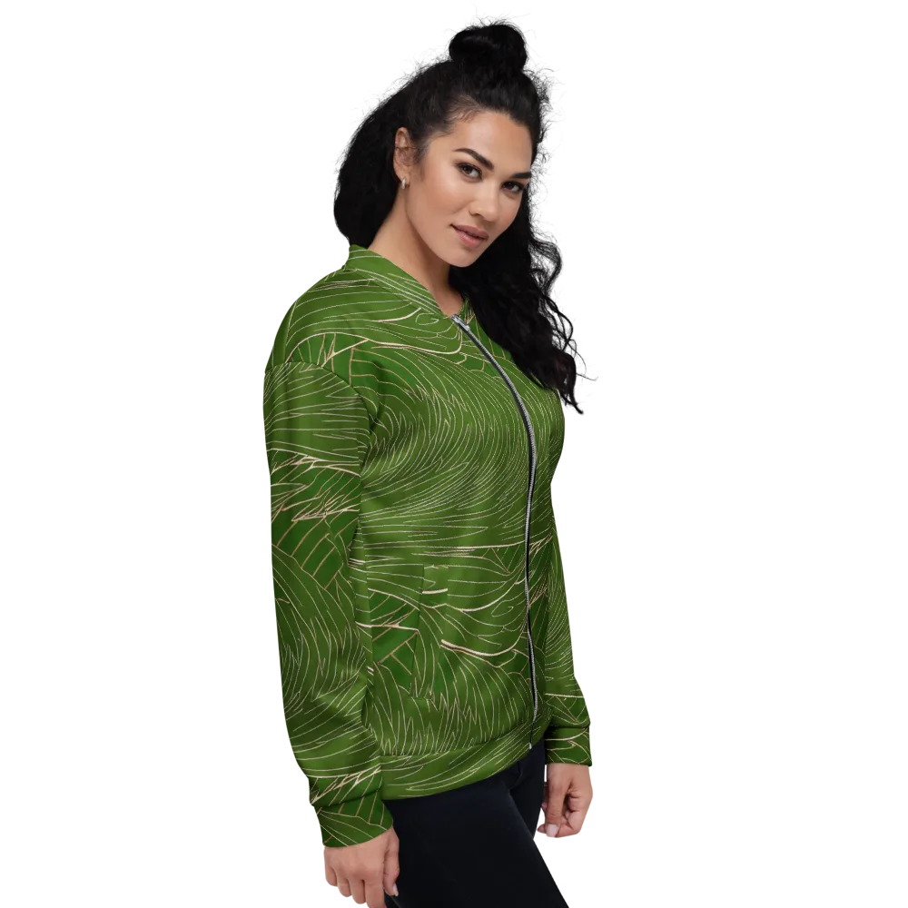 Jade Featherflow on Bomber Jacket — Right