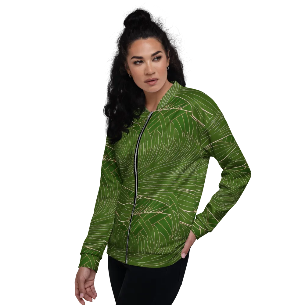 Jade Featherflow on Bomber Jacket — Left