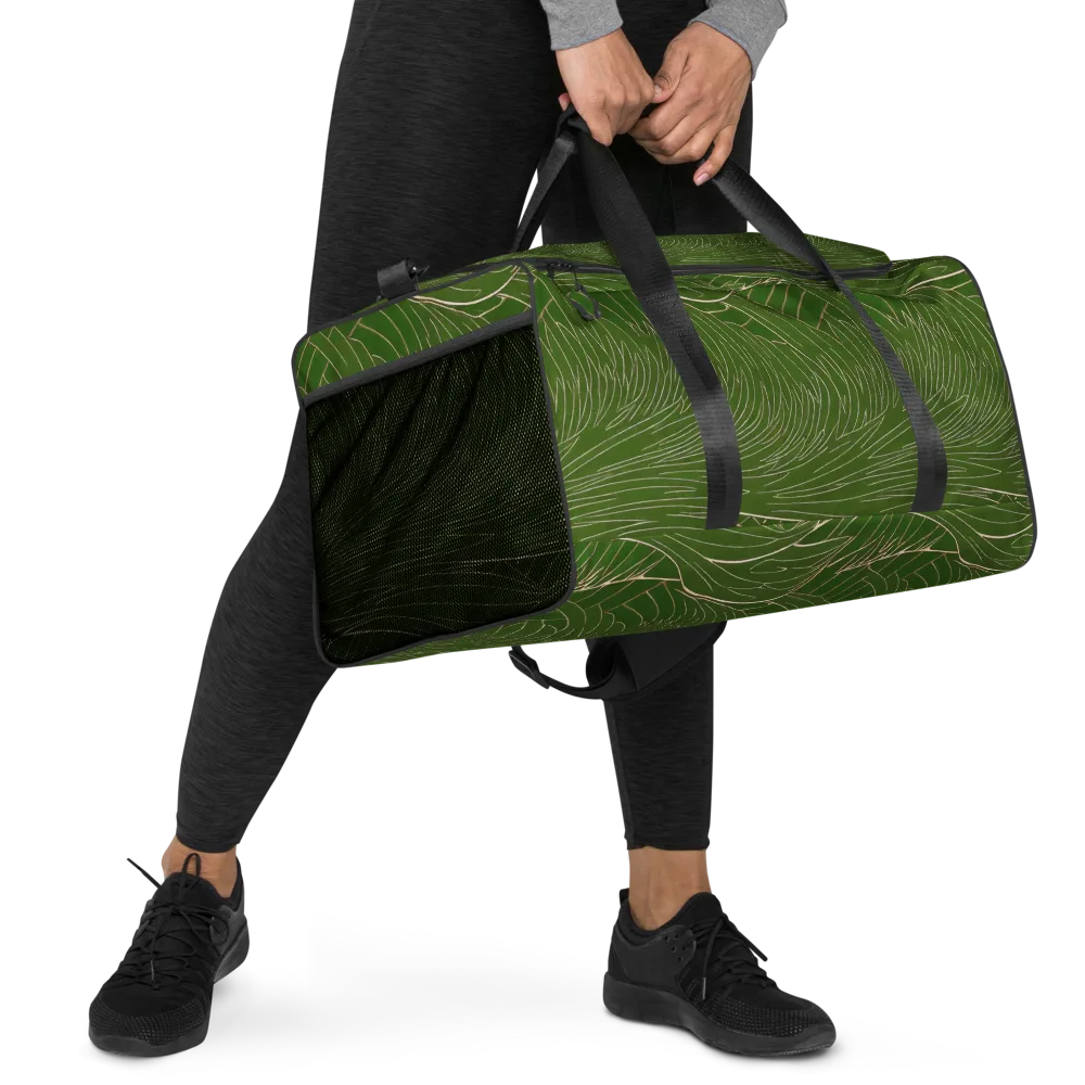 Jade Featherflow on Duffle Bag — Right Front