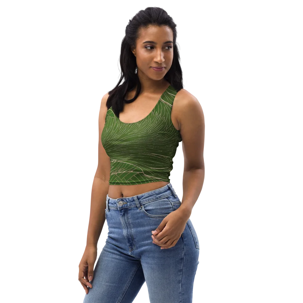 Jade Featherflow on Crop Top — Left Front