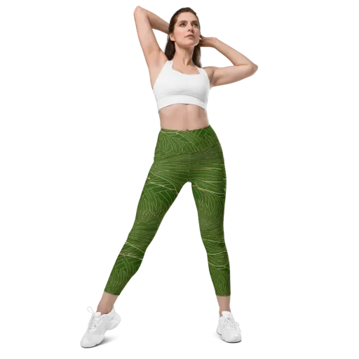 Jade Featherflow on Leggings with Pockets