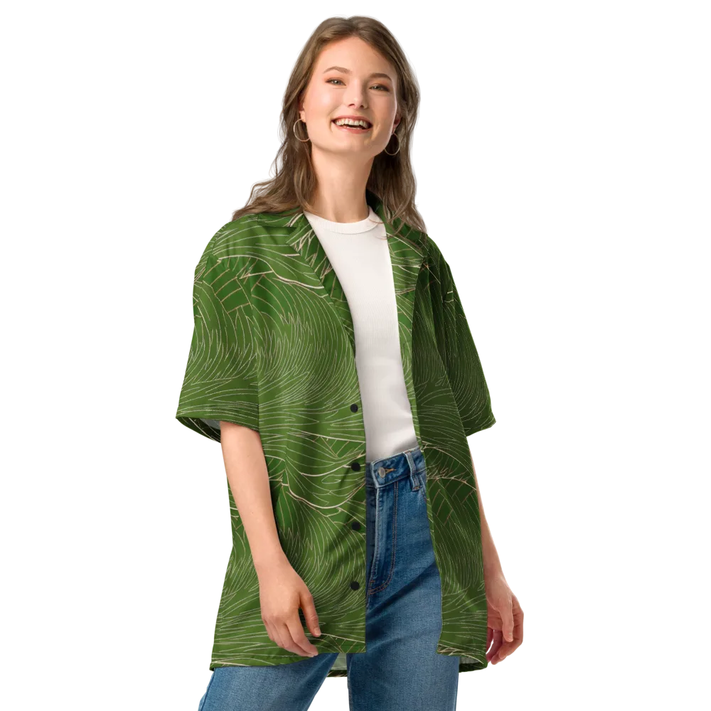 Jade Featherflow on Button Shirt — Front
