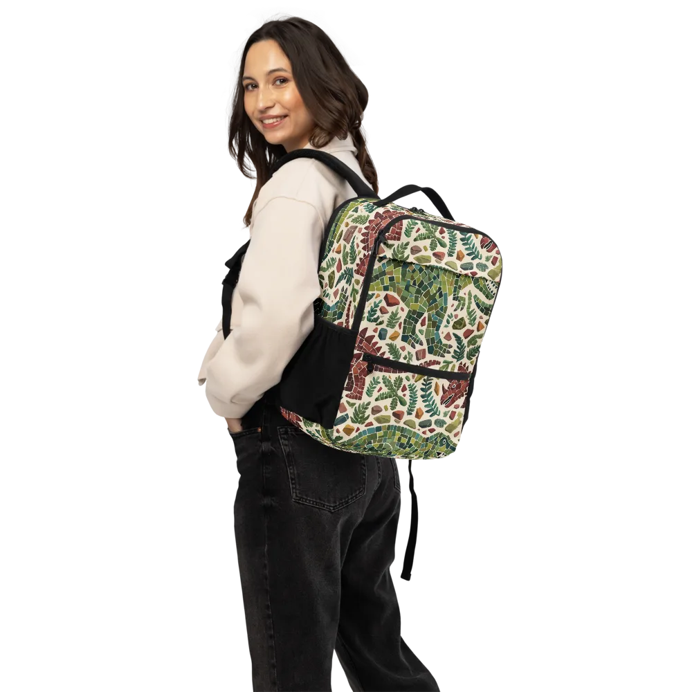 Mosaic Jurassic on Utility Backpack — Back