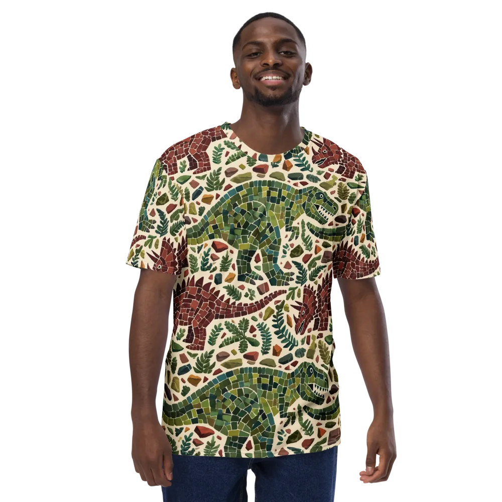 Mosaic Jurassic on Men's Crew Neck T-Shirt — Front