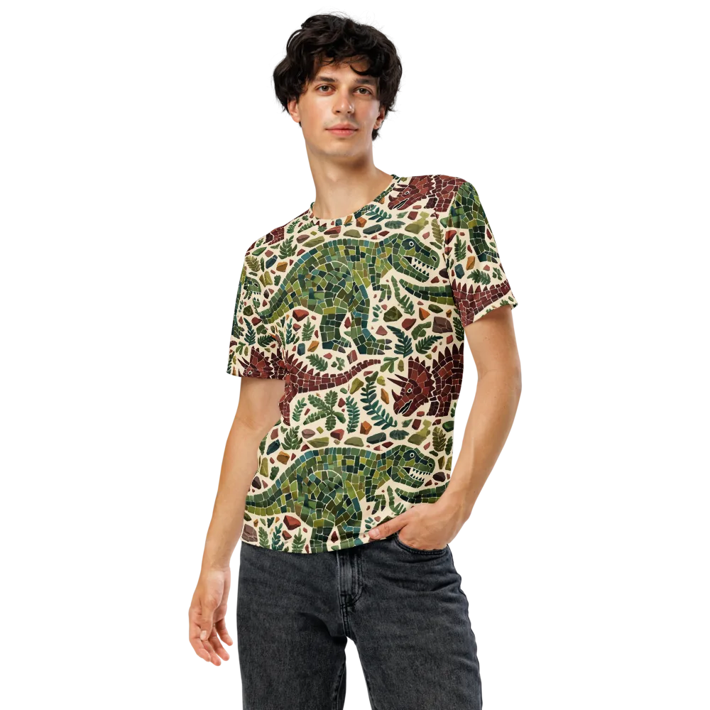 Mosaic Jurassic on Men's Crew Neck T-Shirt — Front