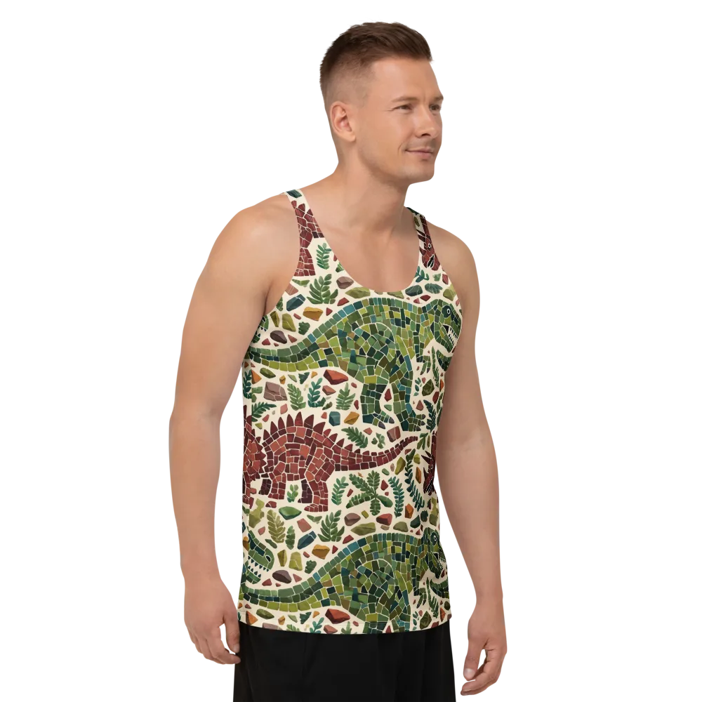 Mosaic Jurassic on Men's Tank Top — Right Front