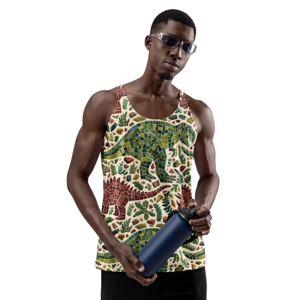 Mosaic Jurassic on Men's Tank Top — Front