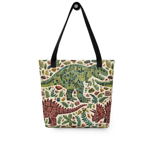Mosaic Jurassic on a Tote Bag