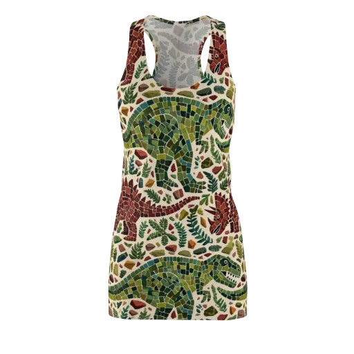 Mosaic Jurassic on a Racerback Dress