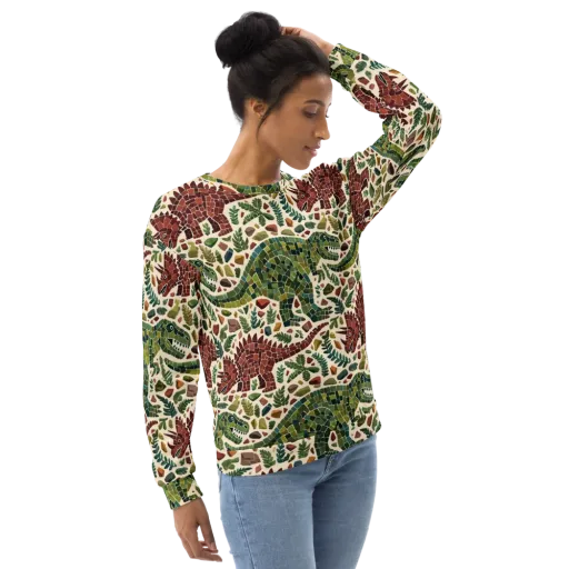 Mosaic Jurassic on a Sweatshirt