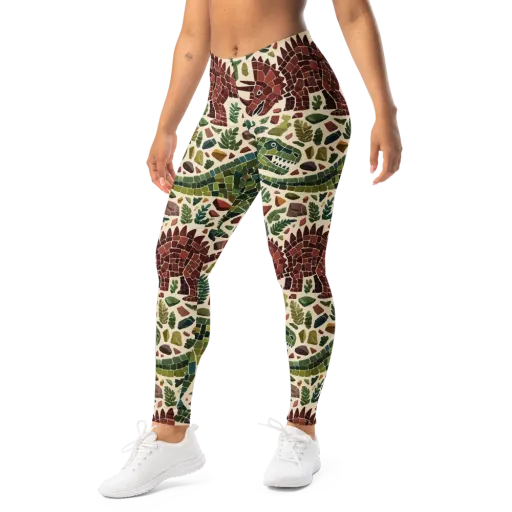 Mosaic Jurassic on a Leggings