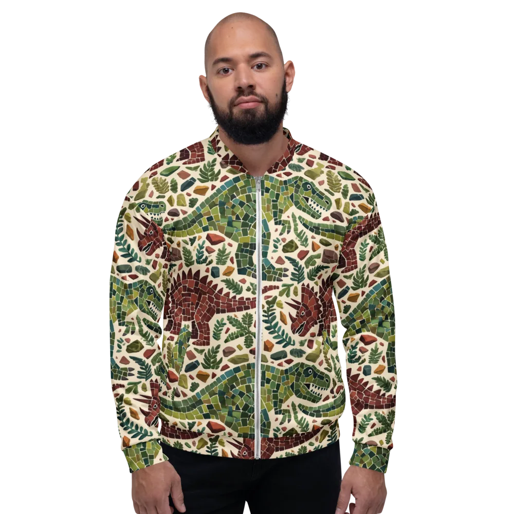 Mosaic Jurassic on Bomber Jacket — Front
