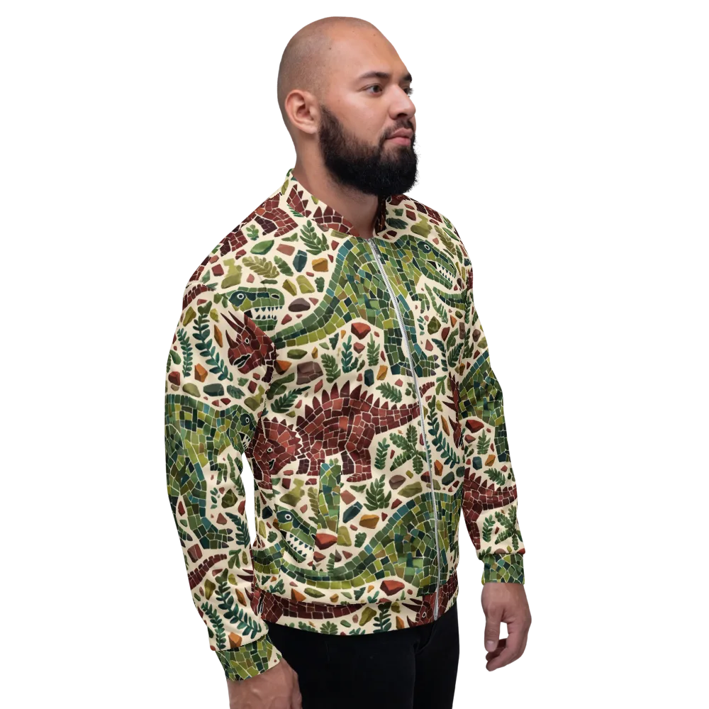 Mosaic Jurassic on Bomber Jacket — Right