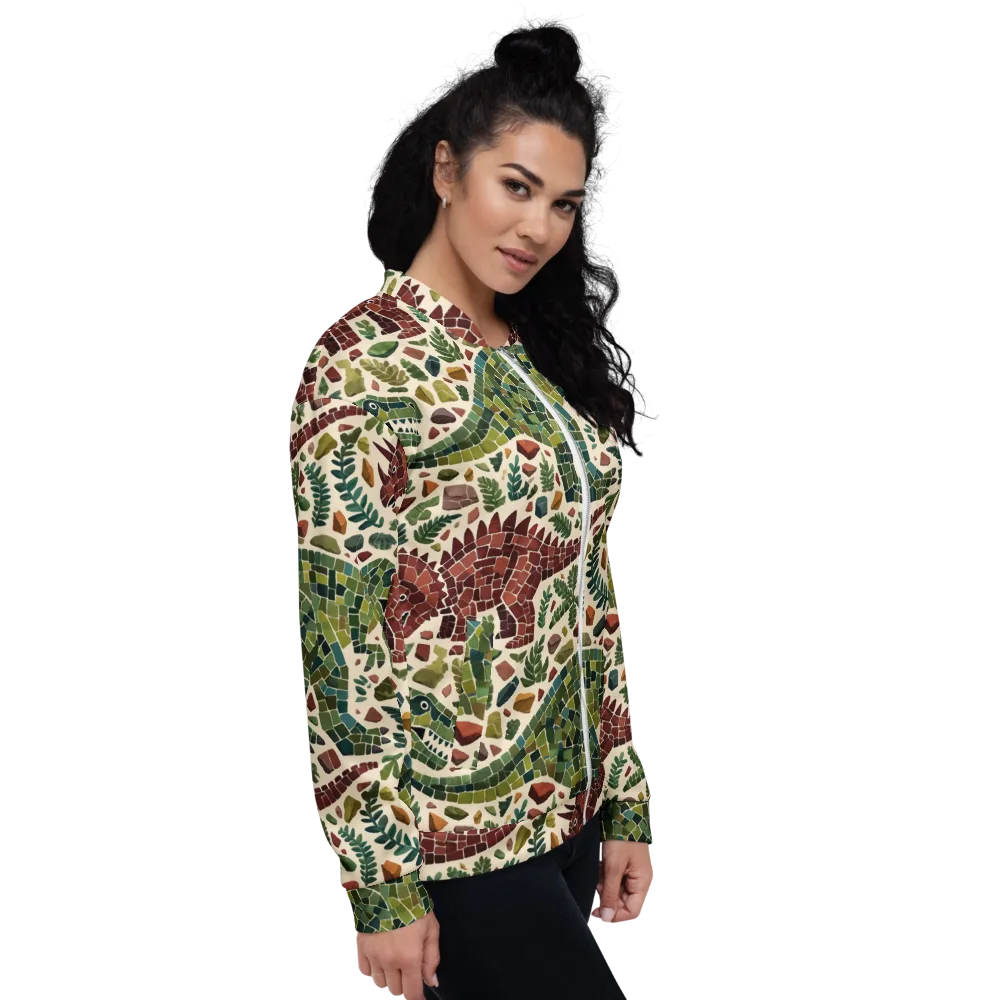 Mosaic Jurassic on Bomber Jacket — Right