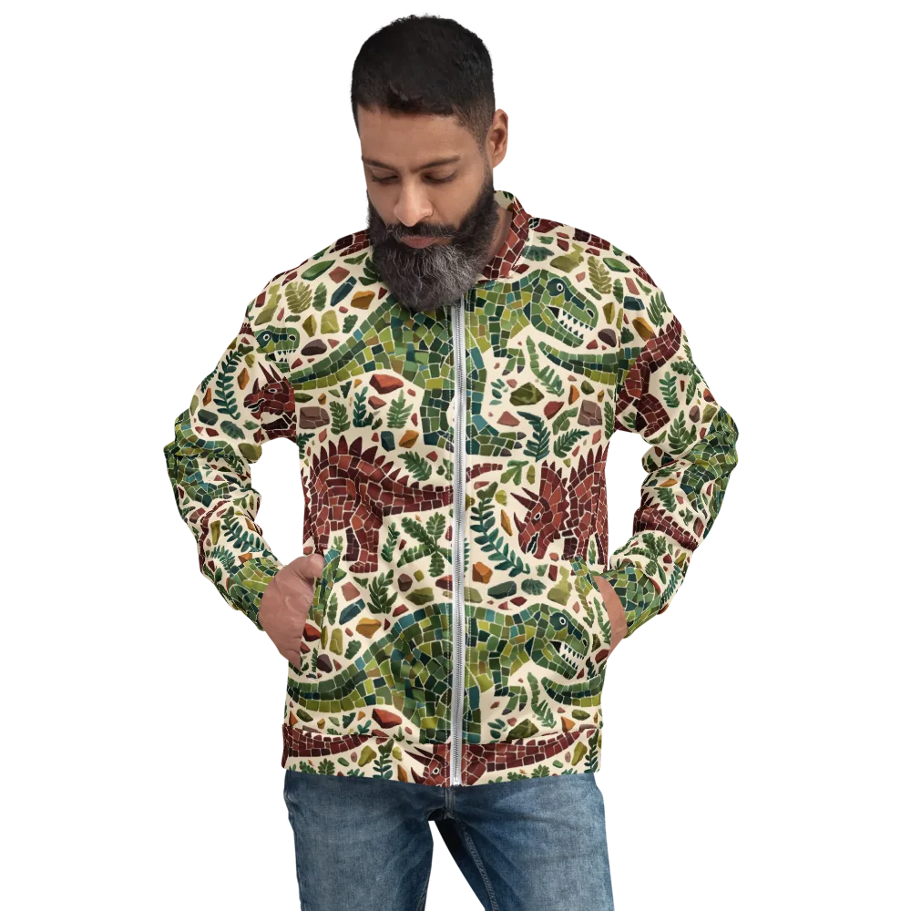 Mosaic Jurassic on Bomber Jacket — Front