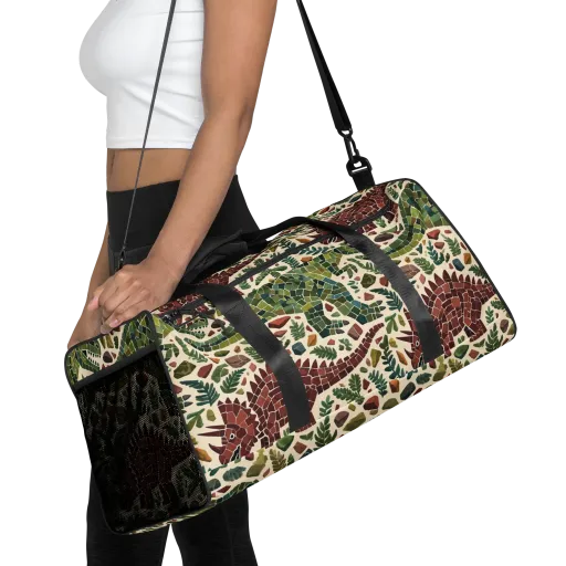 Mosaic Jurassic on a Duffle Bag