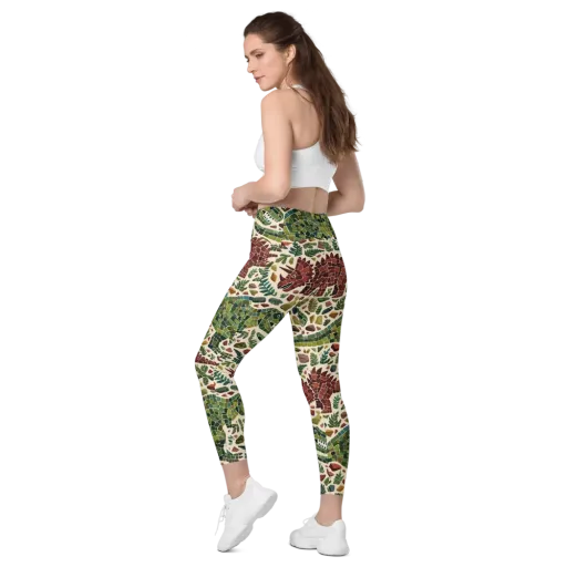 Mosaic Jurassic on a Leggings with Pockets