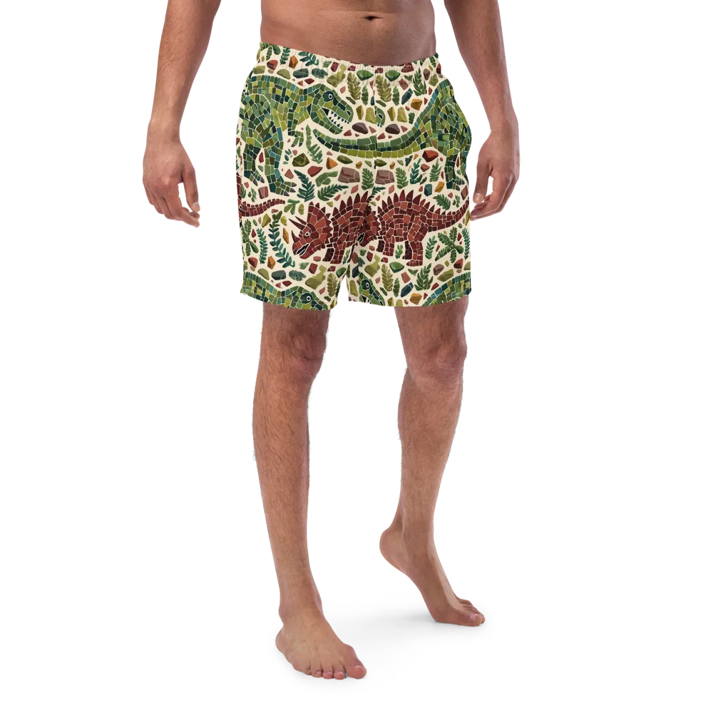 Mosaic Jurassic on Swim Trunks — Front