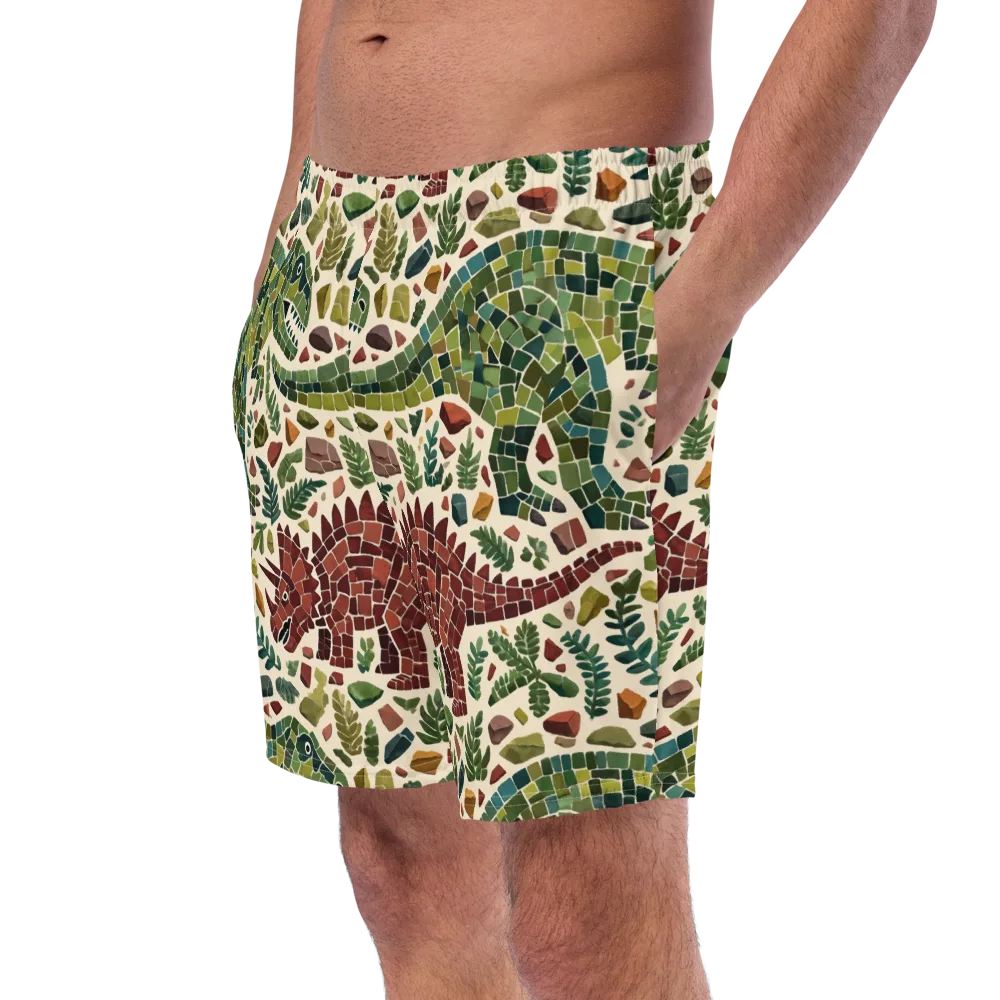 Mosaic Jurassic on Swim Trunks — Left Front