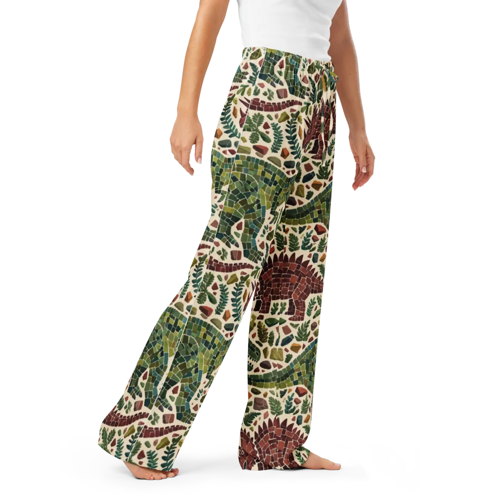 Mosaic Jurassic on Women's Pajama Pants — Right Front