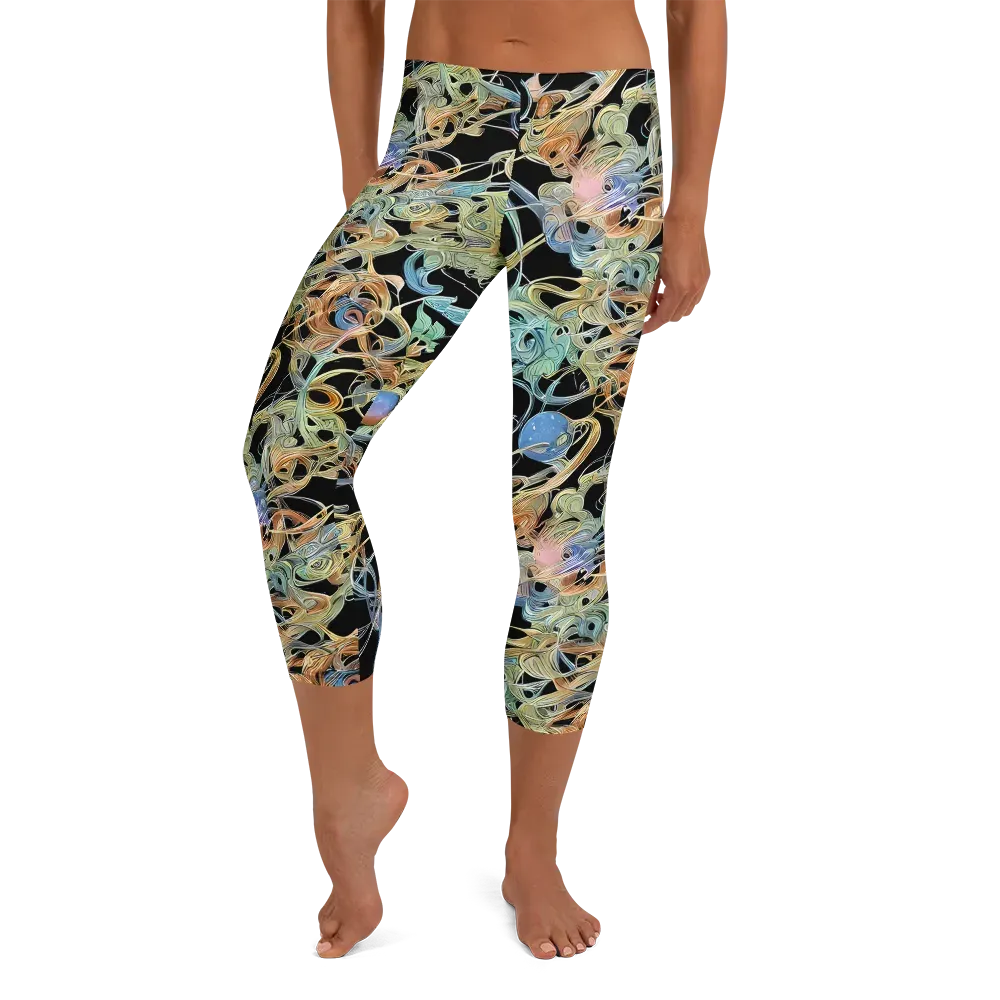 Infinite Mist on Capri Leggings — Front